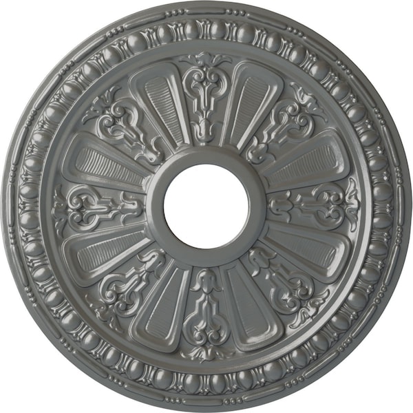 Ekena Millwork Raymond Ceiling Medallion (Fits Canopies up to 5 1/8"), 18 1/8"OD 3 5/8"ID x 1 1/8"P, Silver CM18RASLS - main